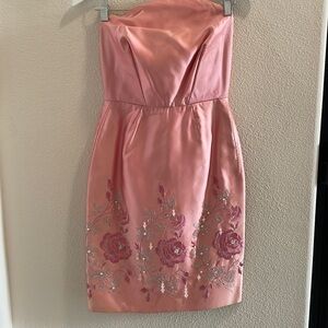 Pink satin Circa 1960s vintage dress